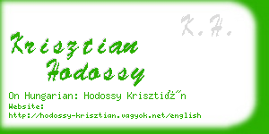 krisztian hodossy business card